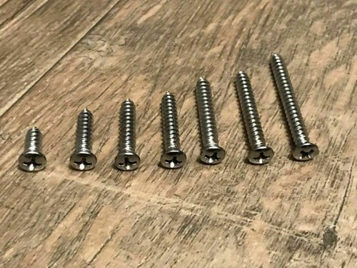 40pcs #8 W/#6 Stainless Phillips Oval Moulding Screws For Plymouth Dodge DeSoto