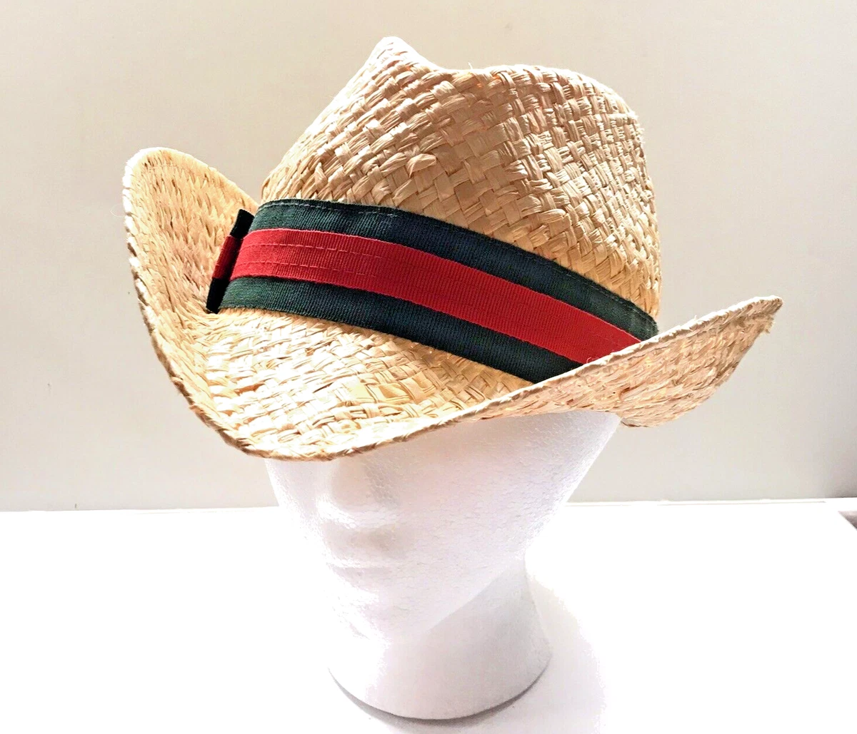 Halston Vintage Straw Hat From Saks Fith Ave. Floral Detail Small Price Drop Halston Vintage Hat - Etsy main image 4