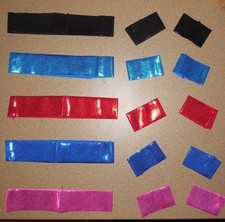 Lot of 21 Sets Hatbands  Wristlets in 4 colors 1 size child adult Foil Spandex