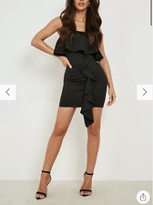 Boutique Women’s Baby Blue Strappy Ruffle Dress Size 10 BNWT