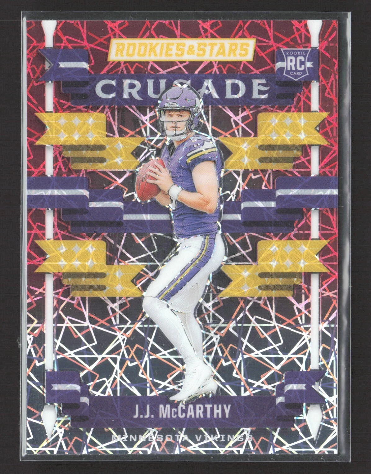 JJ McCarthy Panini Rookies & Stars Crusade #CJMY Red
