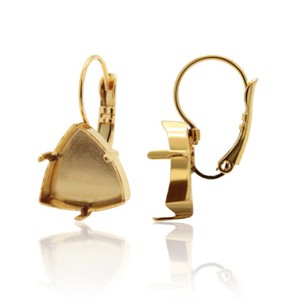 Authentic Leverback Earring Bases for 4799 Prismatic Triangle Fancy Stones