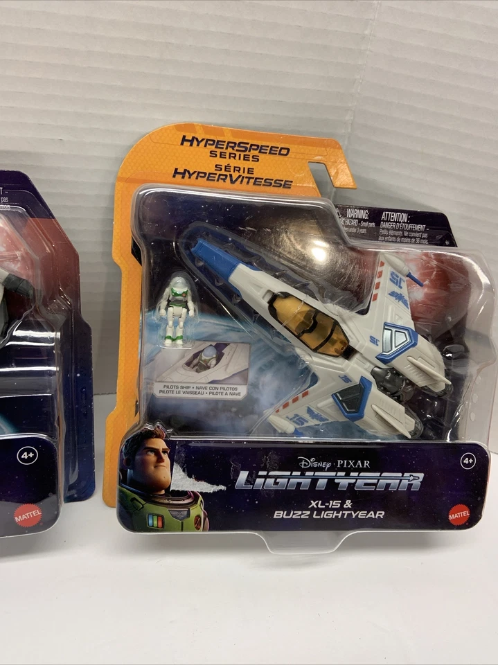 Lote de 3 brinquedos Pixar Lightyear Buzz Lightyear XL-01-09-15 série hipervelocidade - Imagem 4 de 4