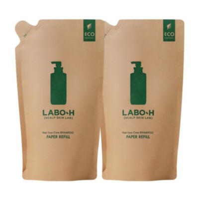 LABO-H Lightly acidic Hair Loss Care vegan Shampoo Two 400ml for refills
