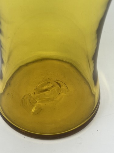 Tall 1960 Blenko 6030? Yellow Glass Pitcher Vase 18" Wayne Husted - Picture 4 of 13
