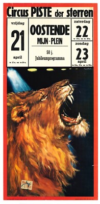 Circus Piste der Steren 1972 (A) Original Zirkusplakat LÖWE