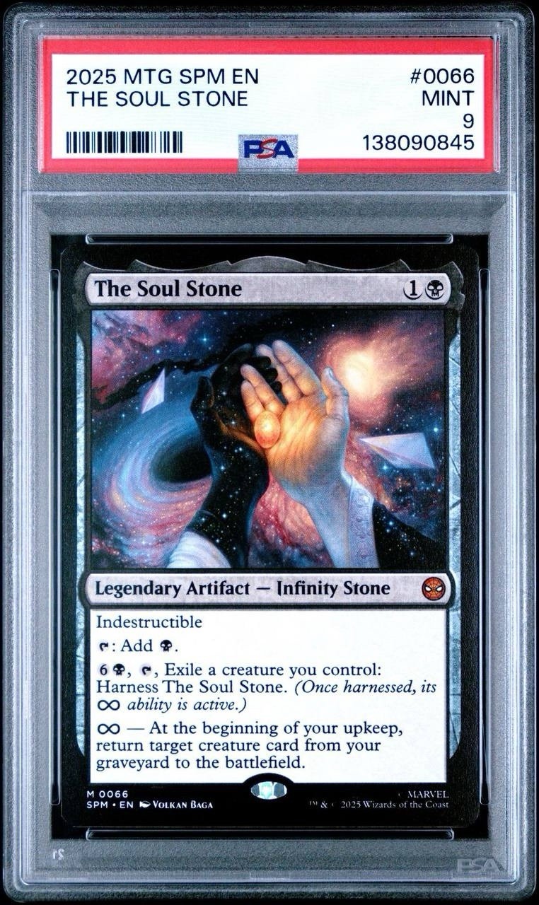 2025 MTG MARVEL'S SPIDER-MAN #0066 THE SOUL STONE PSA 9