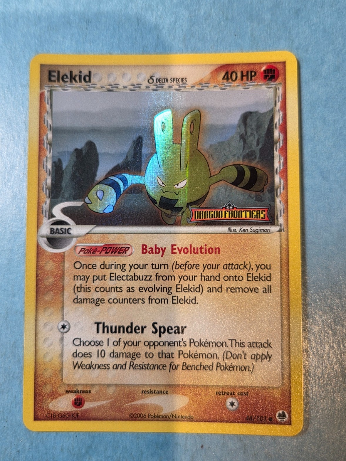 2006 Pokemon EX Dragon Frontiers Elekid Reverse Holo #48/101 NM