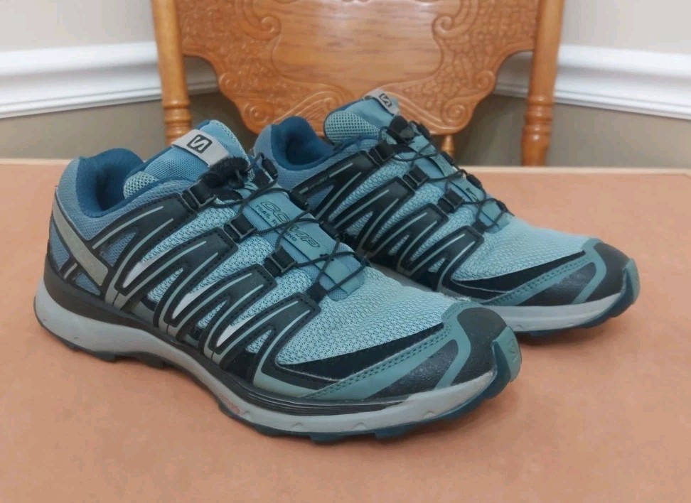 Scarpe da trail running Salomon XA Comp 8 da donna color verde acqua taglia 9 (398586)