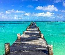 Pier Cancun Mexico Poster Picture Photo Print Dock Bay Water Vacation Relax 8x10
