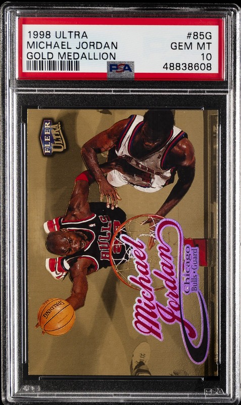 1998 FLEER ULTRA GOLD MEDALLION #85G MICHAEL JORDAN PSA 10