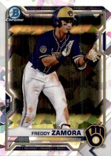 Freddy Zamora 2021 Bowman Atomic Prospect Chrome Refractor #BCP-2