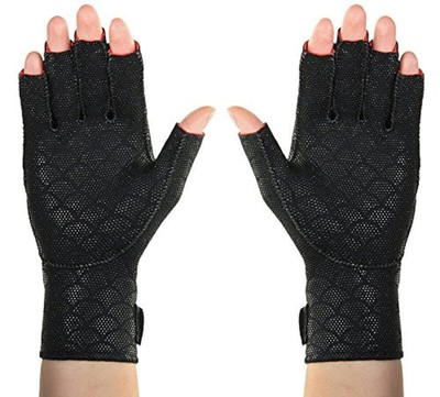 Thermoskin Premium Arthritis Gloves XS Black Heat Therapy Compression Support