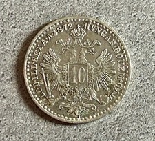 Austrian Empire 10 Kreuzers -Francis Joseph Silver coin