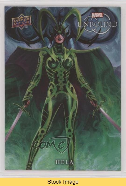 2022 Upper Deck Marvel Unbound Rainbow Foil Hela #65 READ 5x5