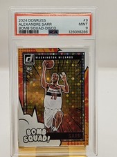 2024 PANINI DONRUSS BOMB SQUAD GOLD DISCO #9 ALEXANDRE SARR ROOKIE 01/25 PSA 9