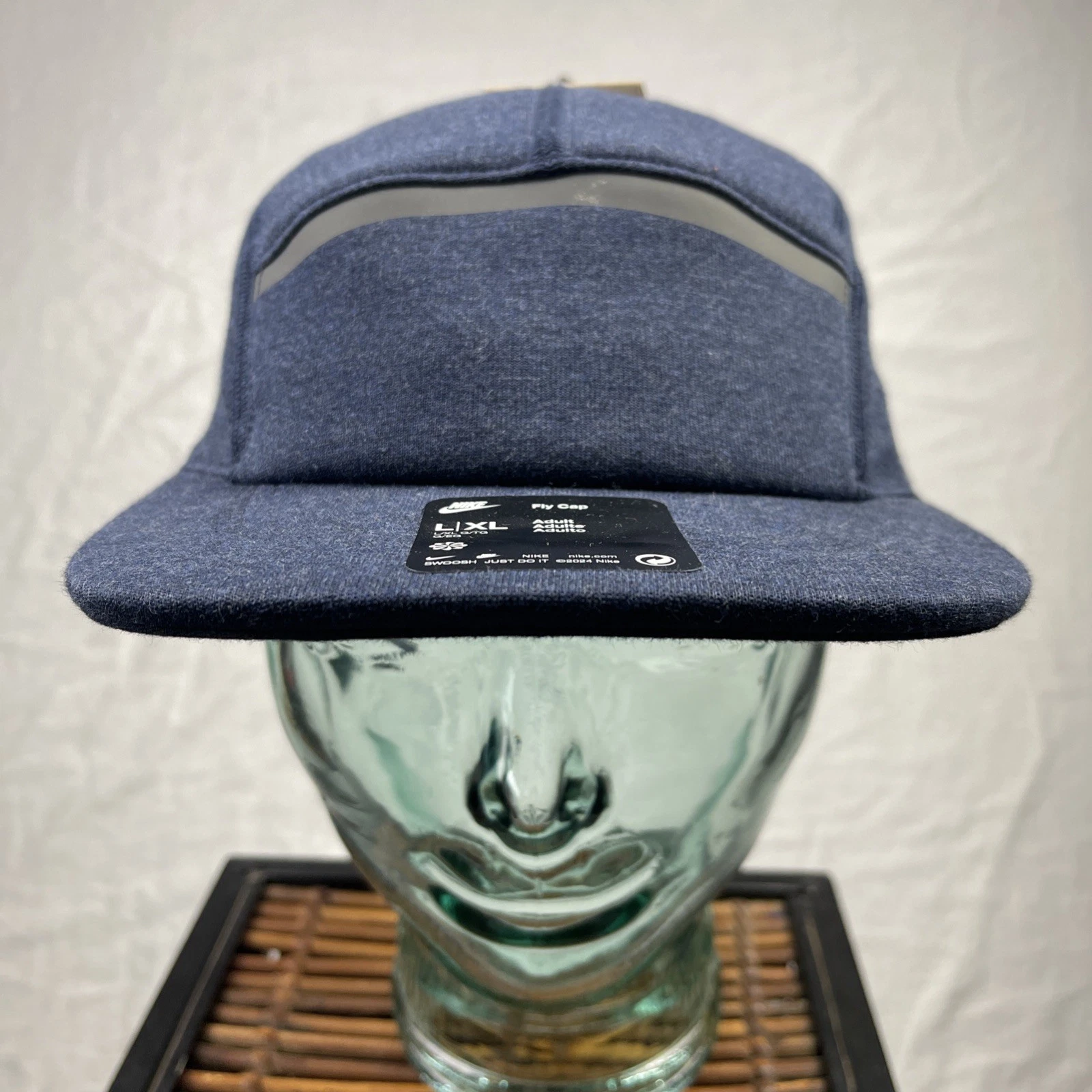 Nike Fly Unstructured Hat Mens L/XL Strap Back Blue Tech Fleece Cap HJ3504-451