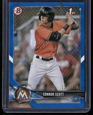 2018 Bowman Draft #BD-158 Connor Scott Blue #/150