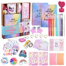 DIY Journal Kit for Girls - Great Gift Teen Ages 8-12, Small, Blue