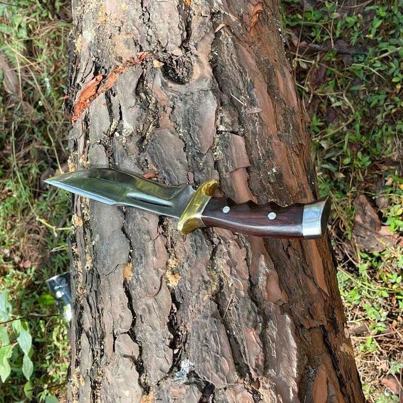 Custom Handmade Carbon Steel Blade Survival Bowie Knife | Hunting Knife Camping