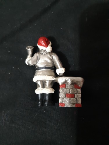Vintage Hudson Pewter Santa With Chimney #4301 - Picture 2 of 3