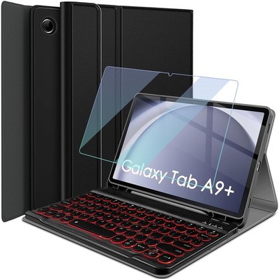 Wineecy Backlit Keyboard Case for Samsung Galaxy Tab A9 Plus 7 color options 
