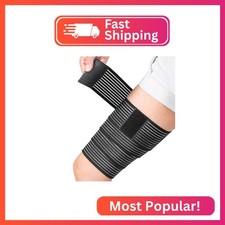 Zuscot 1 Pcs Hamstring  Thigh Compression Wrap, Adjustable Thigh Compression Br