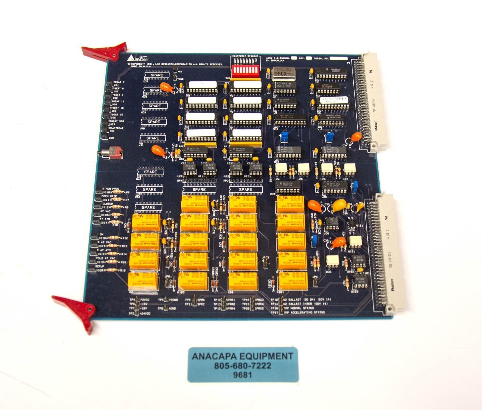 Lam Research 810-034816 PM Interlock PCB Board USED (9681)R