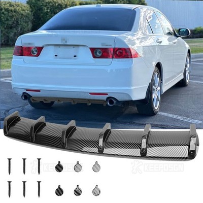 ABS Shark Fin Rear Diffuser Bumper Spoiler Lip Splitter For Acura TSX 2009-2014