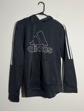 Adidas Black and White Hoodie Size Youth XL