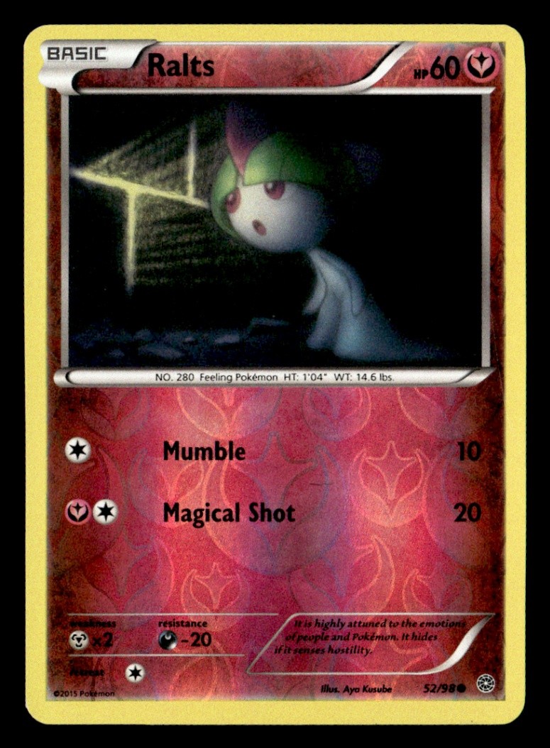 Ralts Common Reverse Holo XY - Ancient Origins 52/98 LP Pokémon TCG