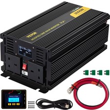 Spannungswandler Inverter Sinus Wechselrichter DC24V AC240V 2000W LCD LED