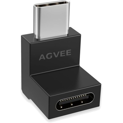 4 Pack USB-C Male to Right Angle Female Adapter 90 Degree Converter