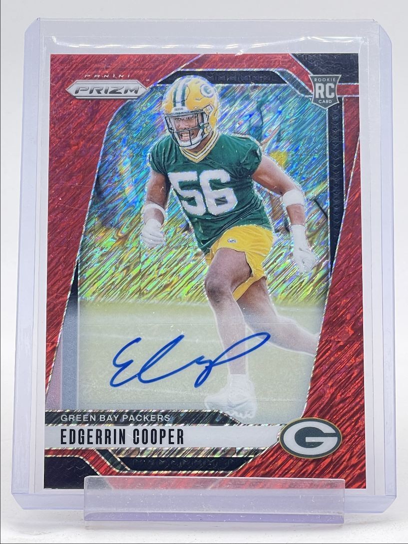 EDGERRIN COOPER 2024 PANINI PRIZM ROOKIE RED SHIMMER RC AUTO /35 Q5540