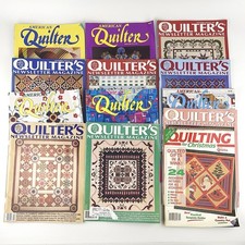Quilter  s Newsletter Magazine 1990's Lot Of 13 Vintage Quilting