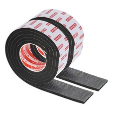 2"W x 3/8"T x 6.6Ft EVA Double Sided Foam Tape, 2Rolls, Black