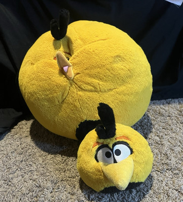 Angry Birds Yellow Bird Plush Stuffed Animal Small Yellow Black White Orange