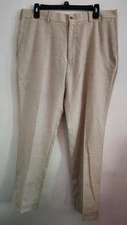 Perry Ellis Dress Pants Mens Size 34x32 Elmwood Beige Tencel Essential regular 