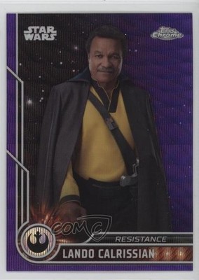 2023 Topps Chrome Star Wars Purple Wave Refractor Billy Dee Williams as #77 02l5