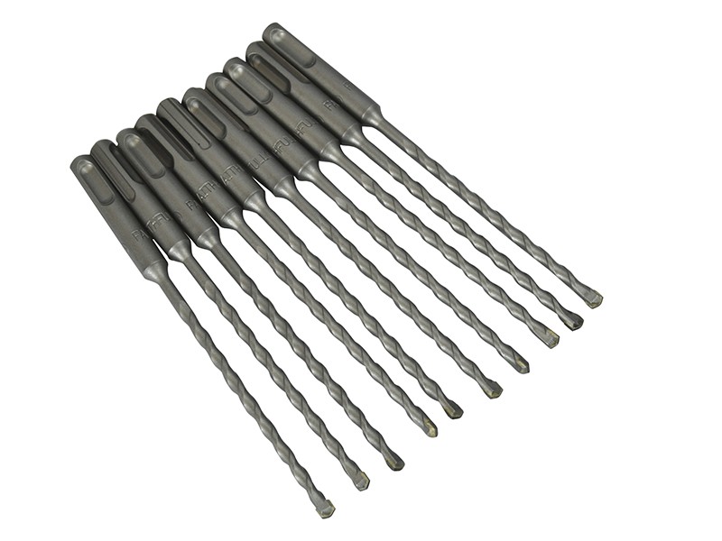 Faithfull FAISDS55160B SDS Masonry Drill Bit 5.5 mm x 100 mm WL x 160 mm - Bulk Pack of 10 Silver - Image 3