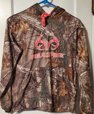 Realtree Xtra Hooded Sweatshirt Pink / Camo Women’s Sweatshirt Size S