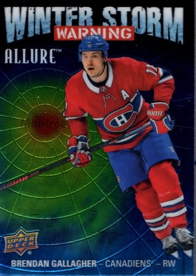 2019-20 Upper Deck Allure Winter Storm Warning #WSW11 Brendan Gallagher - HKY