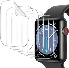 6 Pack Soft TPU Clear Screen Protector for Apple Watch Series 3 Series 2 Series