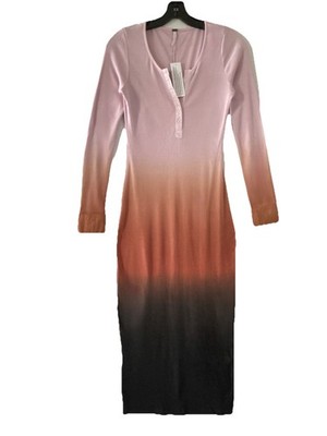 Young Fabulous & Broke YBF Ombre Tie Dye Long Sleeve Dress Lightweight Sz Small
