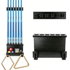 Wall Mount Pool Stick Holder, Pool Table Accessories Pool Cue Holder 6 Stick ...