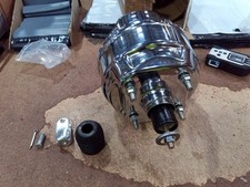 Chrome Finish 8" Dual Diaphragm Universal Bendix Style Brake Booster
