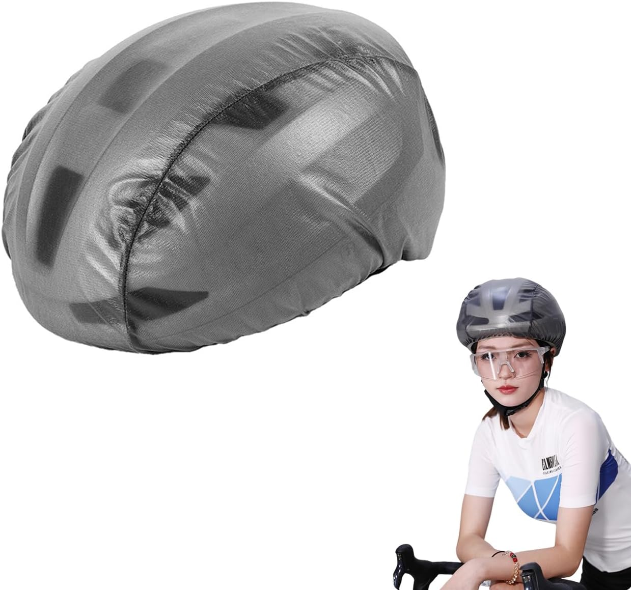 Cycling Helmet Cover for Bicycle,Waterp<wbr/>roof Helmet Protective Cover with Refl...