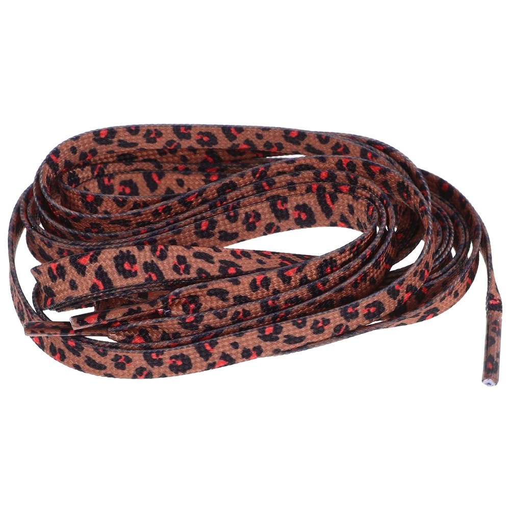 APL 2 Paia Lacci per Scarpe Elasticizzati in Pizzo Leopardato alla Moda per Scarpe da Ginnastica