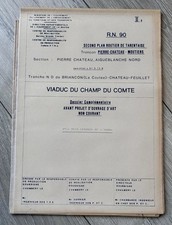 Rare plan Avant projet d’ouvrage d’art VIADUC DU CHAMP DU COMTE - La Léchère 73