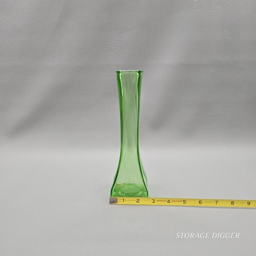 Vintage Europa Green Ribbed Bud Collectible Vase 8.5" Tall Decor PGC 89 Europa 7 - Picture 10 of 11